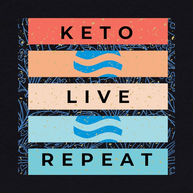 Keto, Live, Repeat by Rissenprints